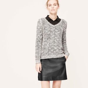 🎉 Ann Taylor LOFT Mini Faux Leather Skirt